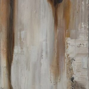 Waiting – abstract female portrait in warm warm light, early work by Hesther van Doornum