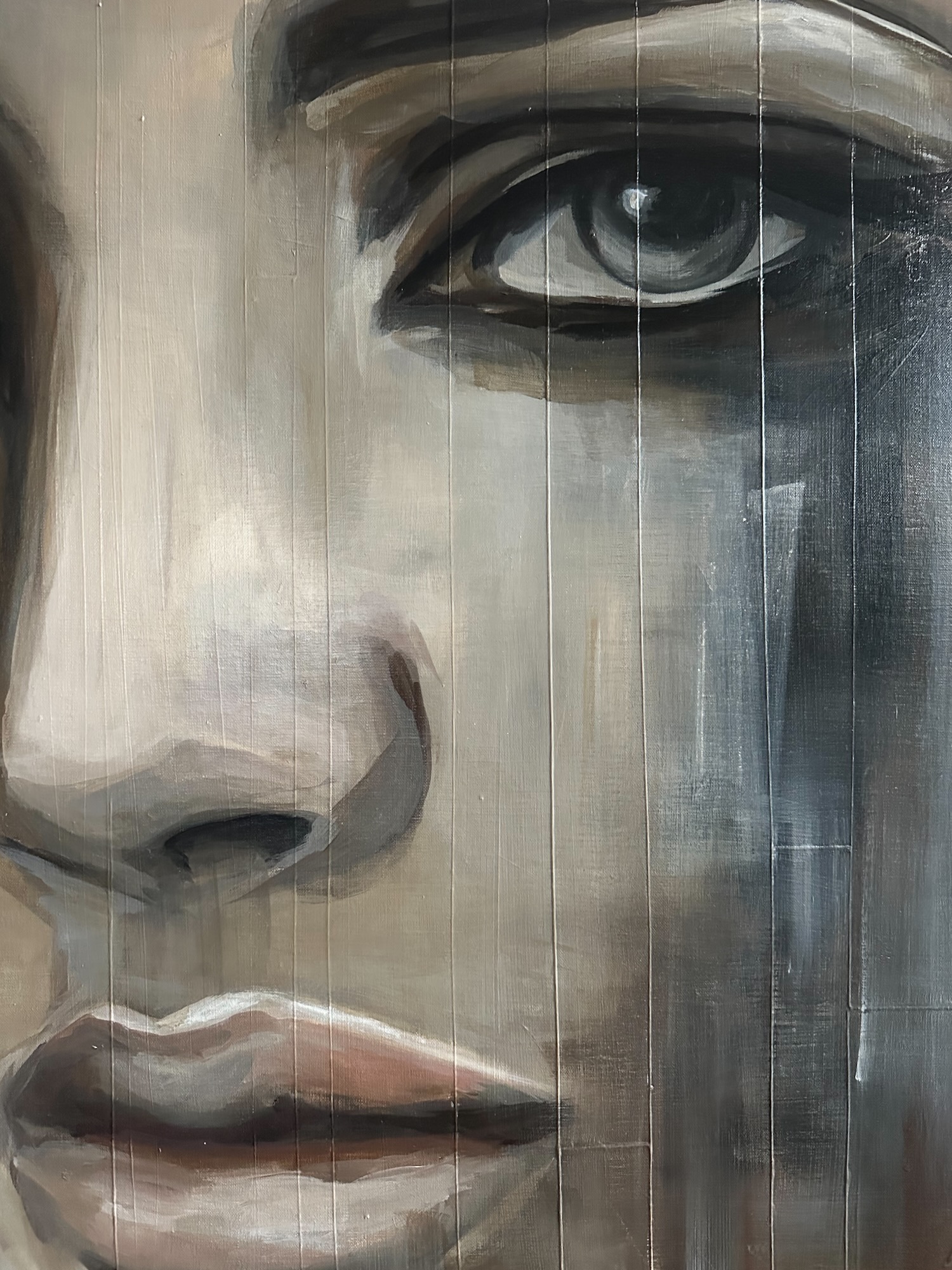 Eye detail of Revealing Light – soft brushwork and light accents