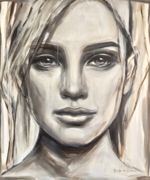 Light of Winter – abstract geabstraheerd vrouwenportret – Hesther van Doornum